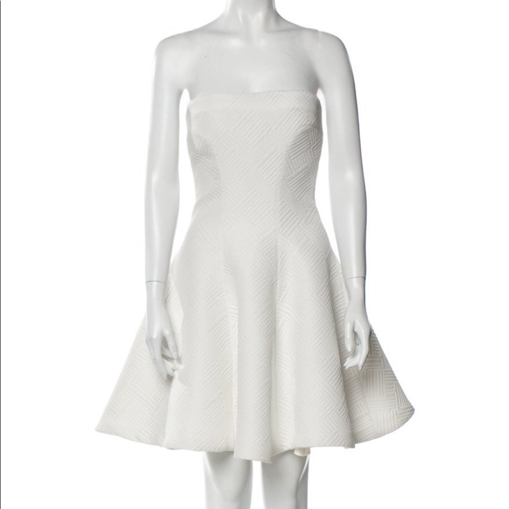 White short fit and flare Alexis dress